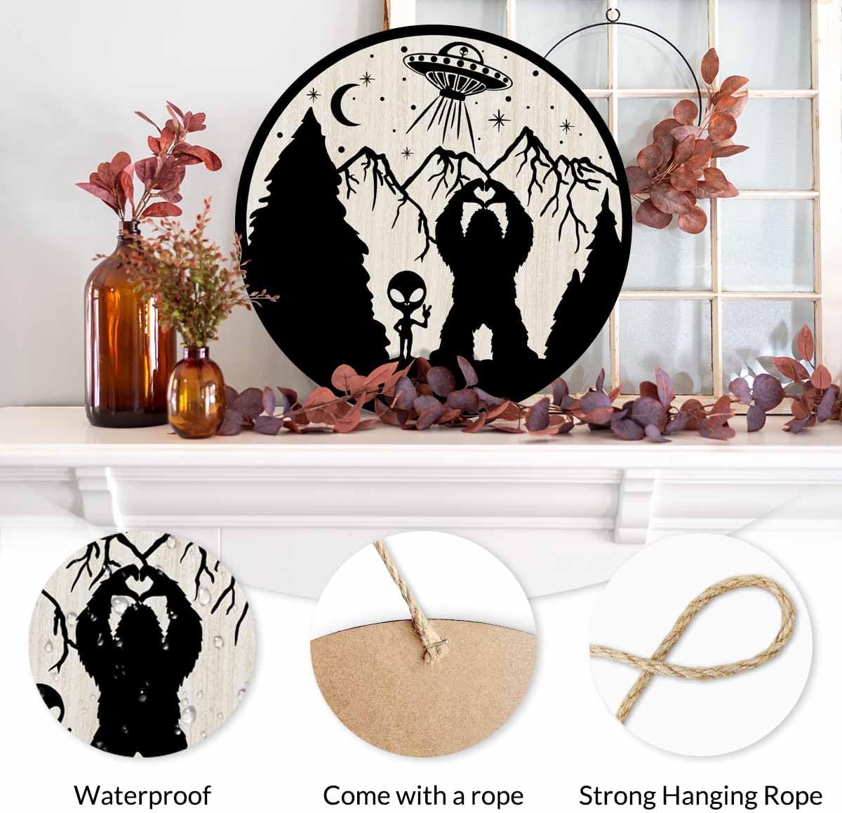 Welcome Wreath Front Door Decor 12Inch Wood Sign Farmhouse Style