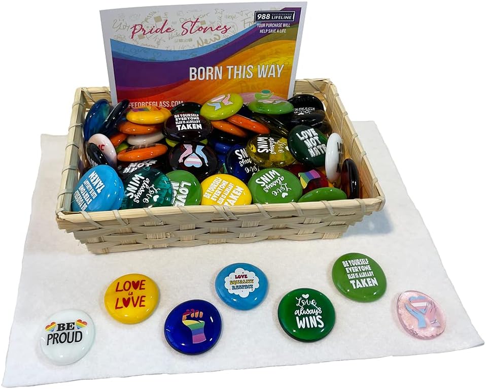 Lifeforce Glass Pride Stones Set of 100