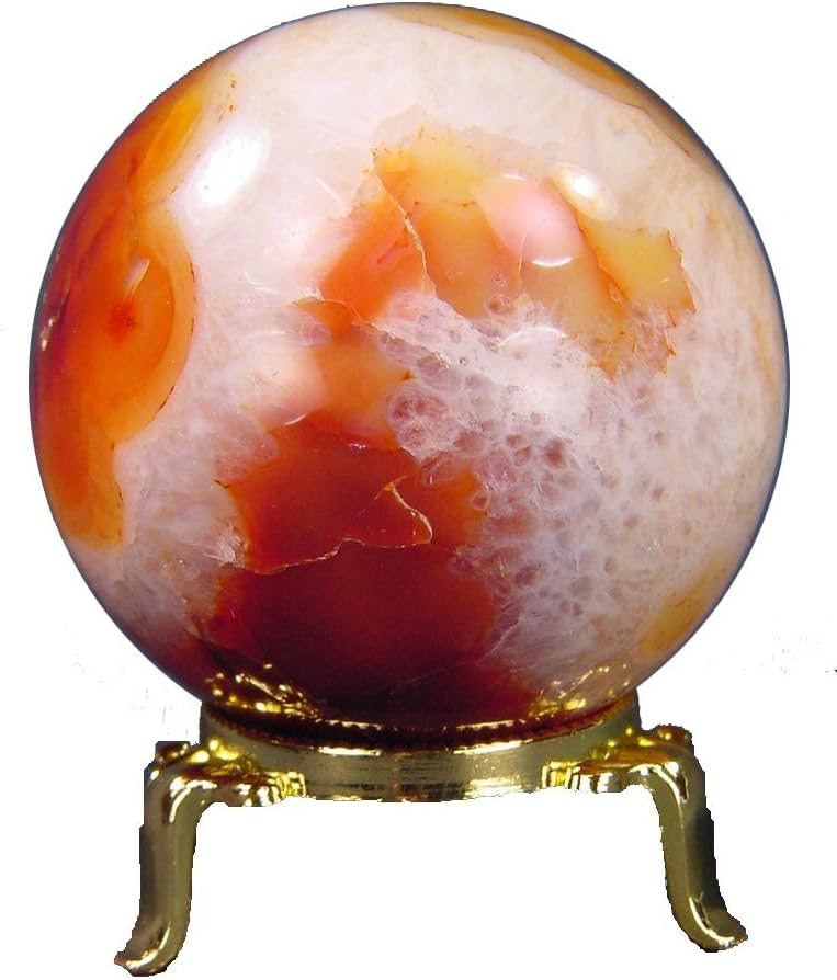Carnelian Agate Sphere 27 with Stand