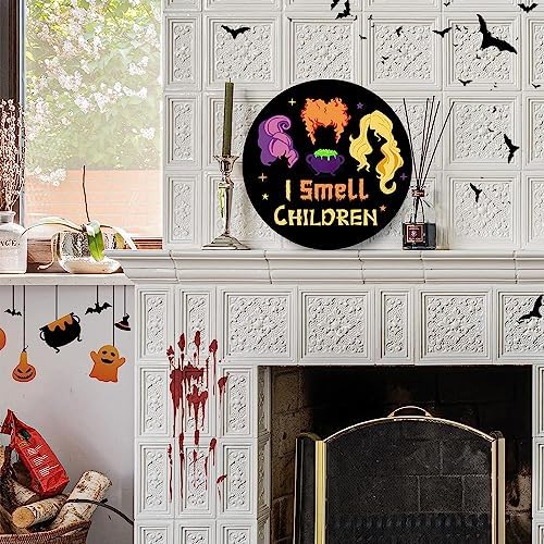 Hocus Pocus Halloween Wreath Door Sign with Bow