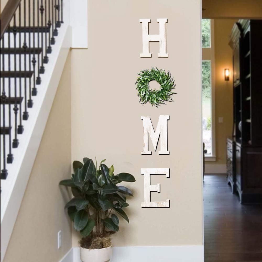 LOSOUR Farmhouse Decor Wood Letters Wreath