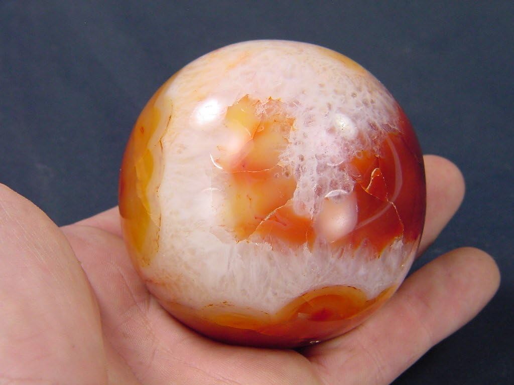 Carnelian Agate Sphere 27 with Stand