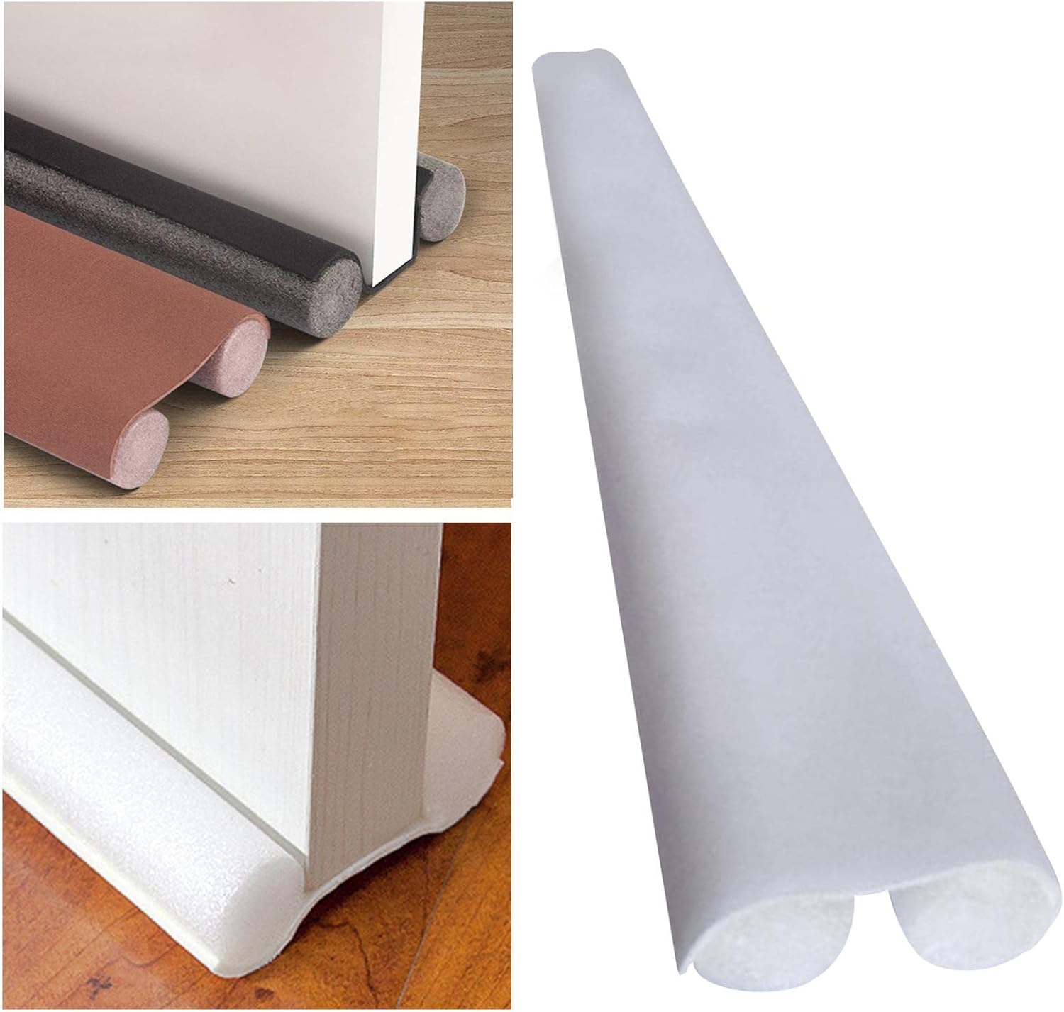 HUFFA Under Door Draft Stopper Insulation Cold Air Blocker Gray