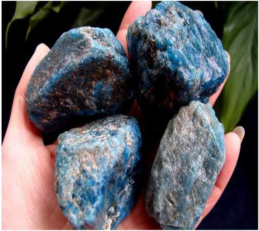 Blue Apatite Healing Crystal Rough Stones for Tumbling and Wire Wrapping