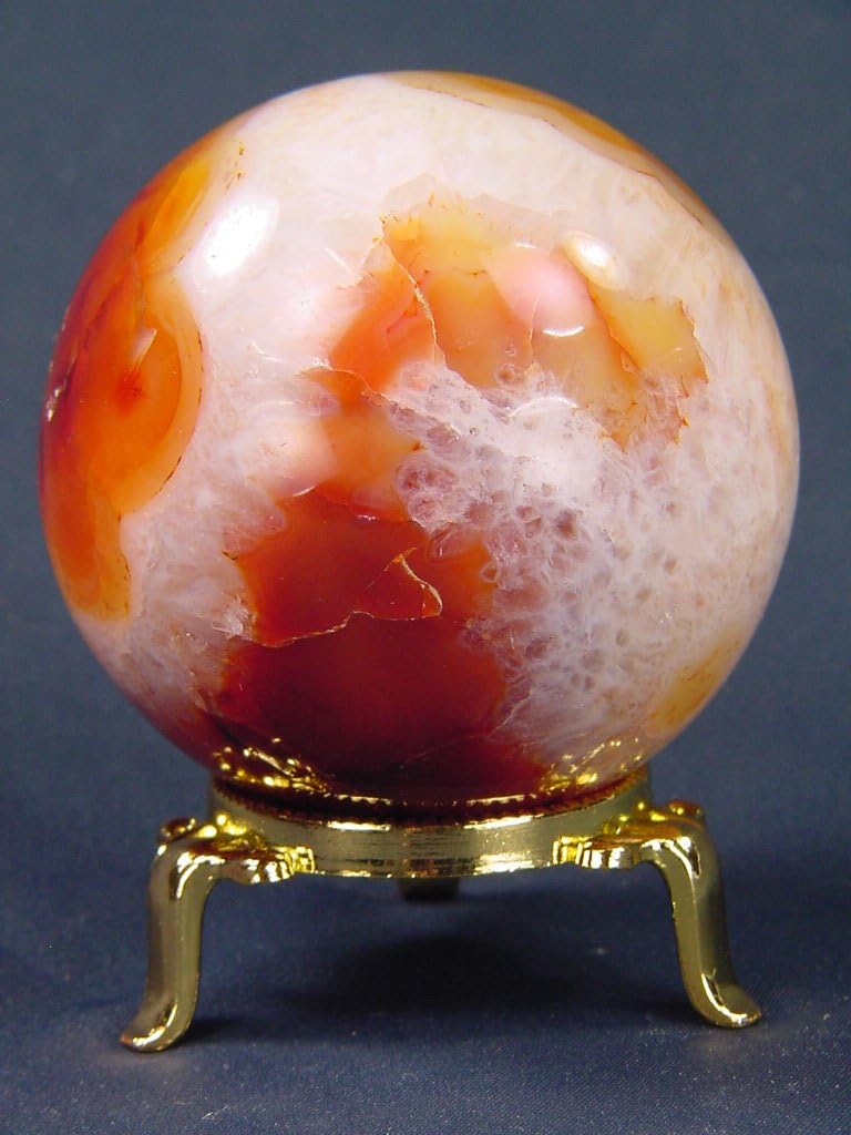 Carnelian Agate Sphere 27 with Stand