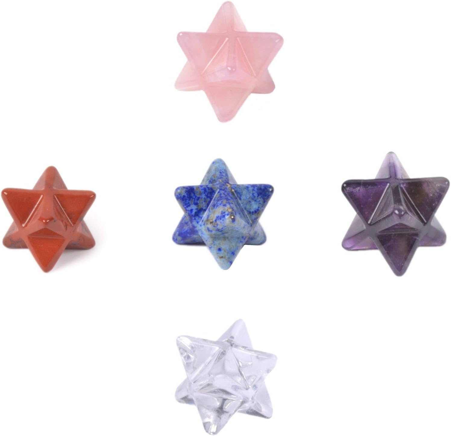 JUST IN STONES Merkaba Star Healing Gemstone Stones Pack of 5