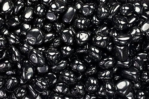 Fantasia Tumbled Black Jet Stones 1 lb - Small 075-125