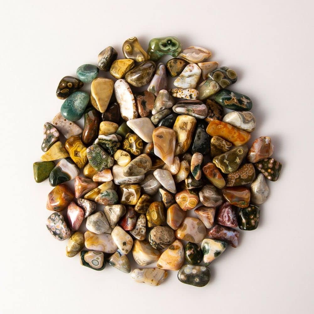 12 lb Tumbled Ocean Jasper Gemstone Crystals