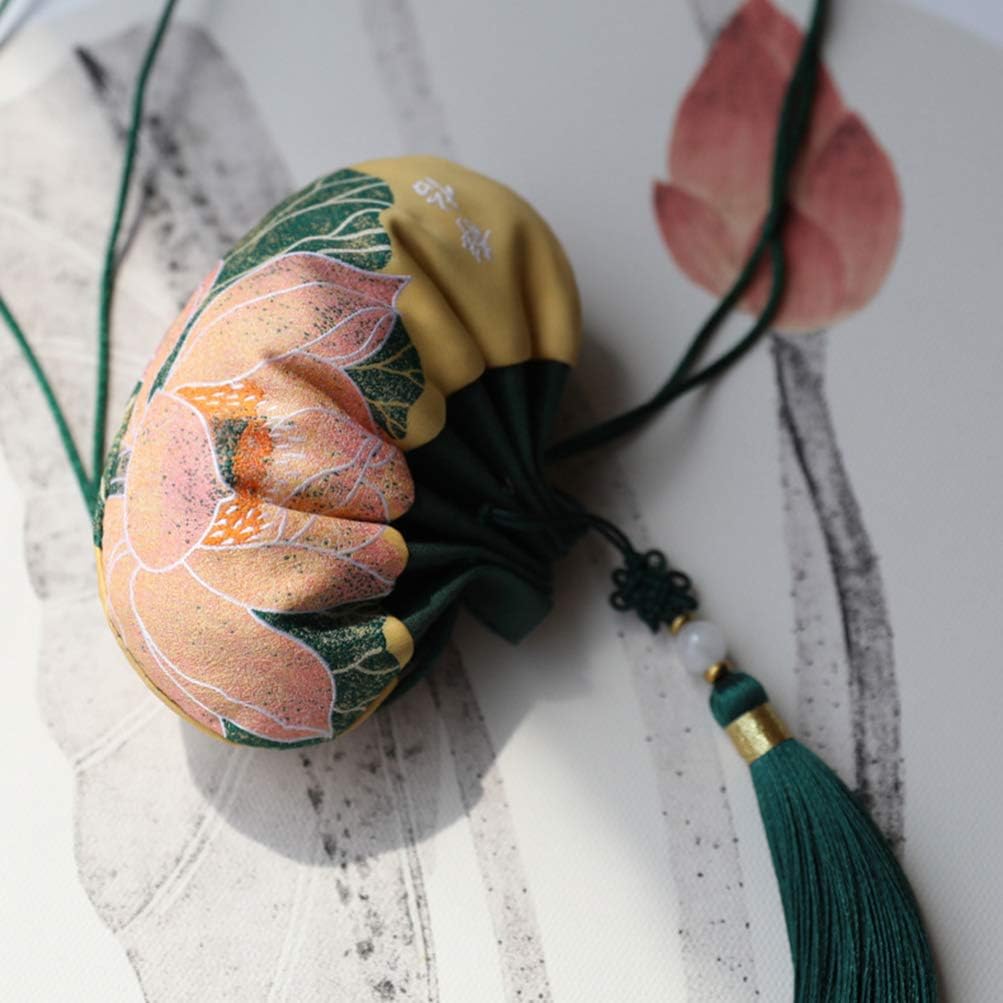 JOEBO 1 Set Vintage Embroidery Silk Gift Sachet Bag with Tassel