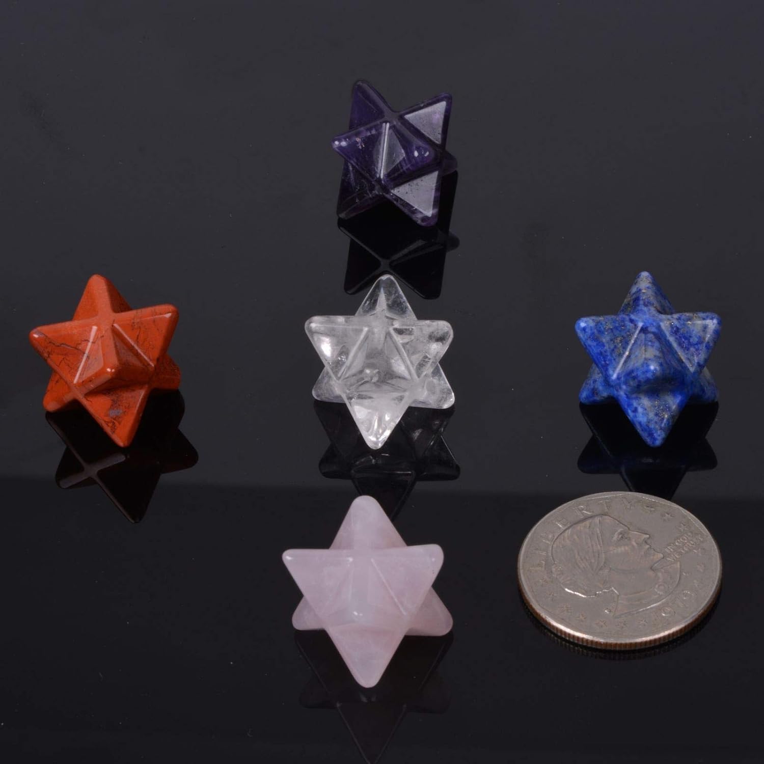 JUST IN STONES Merkaba Star Healing Gemstone Stones Pack of 5