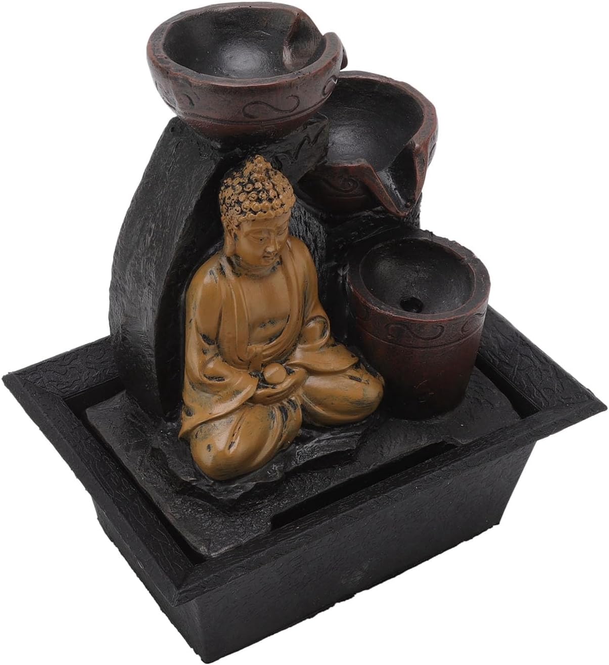 Buddha Tabletop Water Fountain with LED Lights