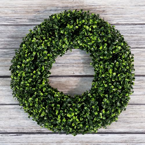 Boxwood Wreath 165 Inch UV Resistant All Season Decor