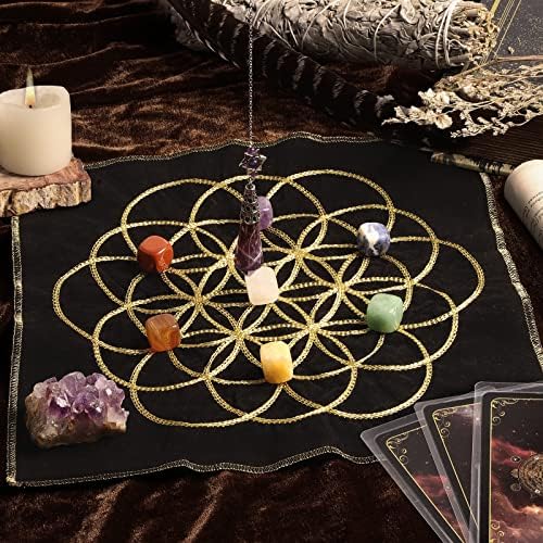 Rockcloud Chakra Crystal Meditation Mat Kit