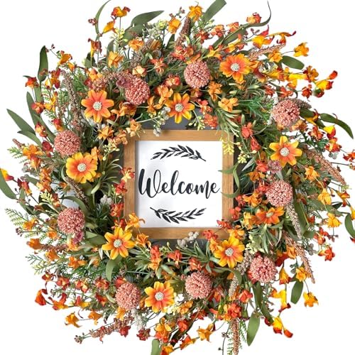 Idyllic Summer Wreath Front Door Autumn Decor