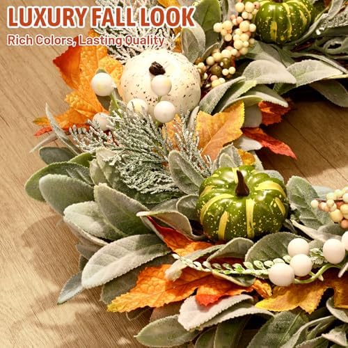 Stunning 22 Inch Fall Wreath for Front Door