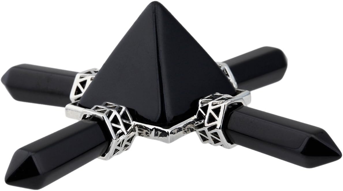 Rockcloud Pyramid Energy Generator with Black Obsidian