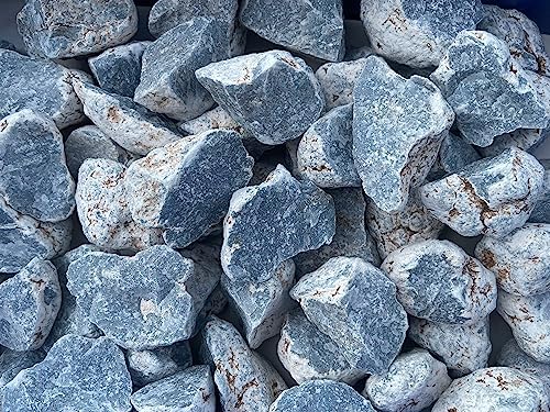 1 Pound Raw Angelite Stones - Natural Rough Angelite for Decor and Energy Work