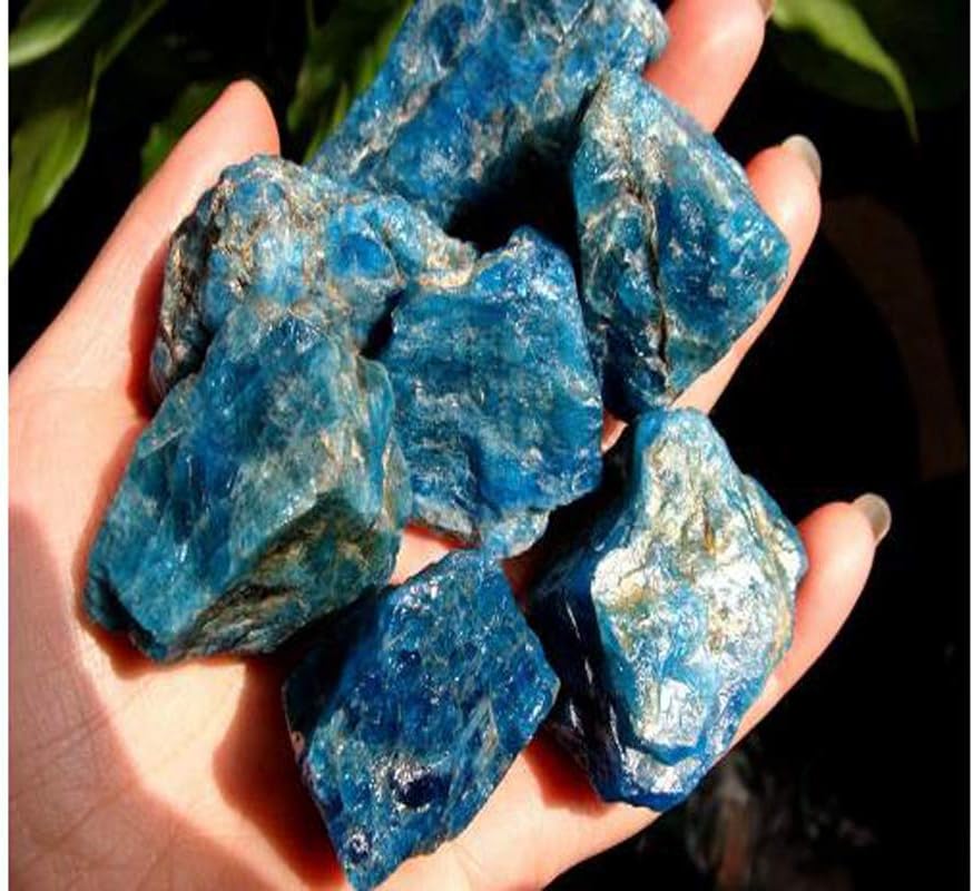 Blue Apatite Healing Crystal Rough Stones for Tumbling and Wire Wrapping