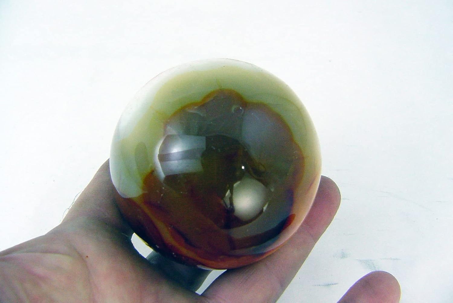 Carnelian Agate Sphere 67mm with Stand for Healing 1