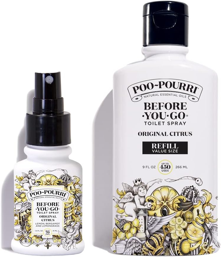 Poo-Pourri Original Citrus Refill Set 9 Oz and 14 Oz