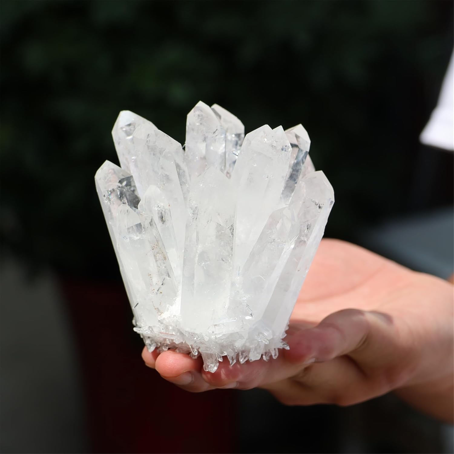 Unique Natural Clear Quartz Crystal Cluster Home Decor Specimen 300400g
