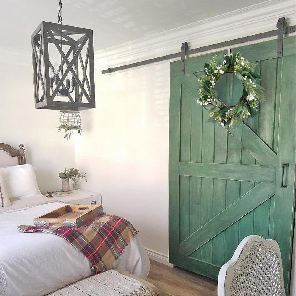 20 Inch Eucalyptus Wreath for Front Door Seasonal Decoration