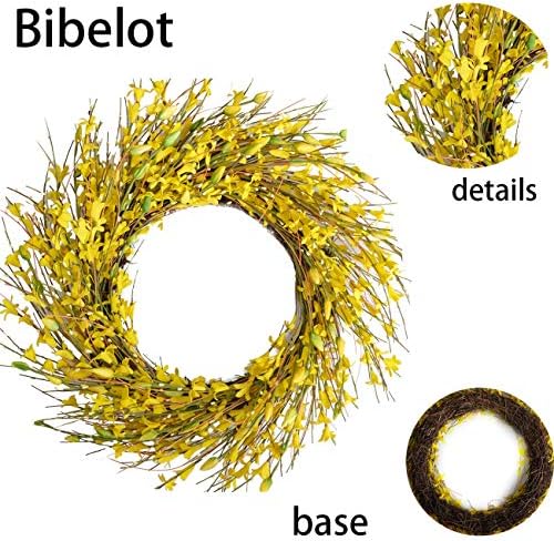 Bibelot 18 Inch Artificial Forsythia Flower Wreath
