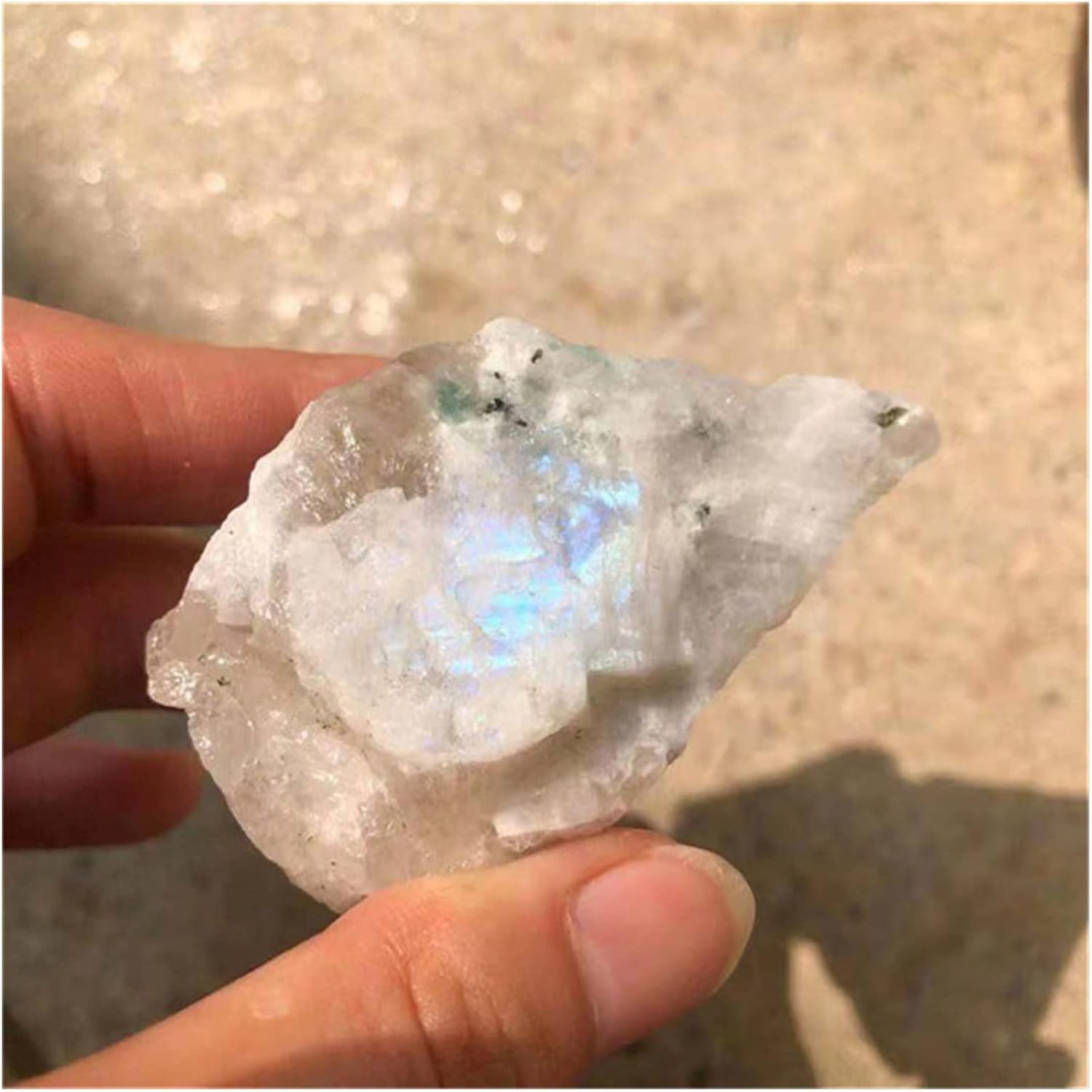 FIDEMM Natural Rainbow Moonstone 100g Healing Crystal