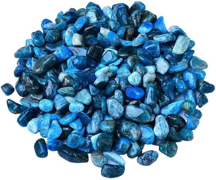 NASTYA Natural Blue Apatite Crystal Gravel 7-9mm 1000g