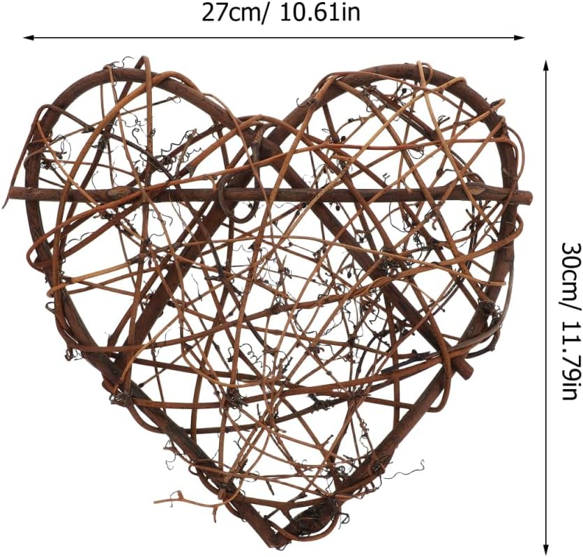 EXCEART 2 Pcs Heart Shaped Wreath Decor