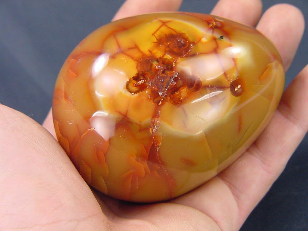 Carnelian Agate Healing Stone with Stand