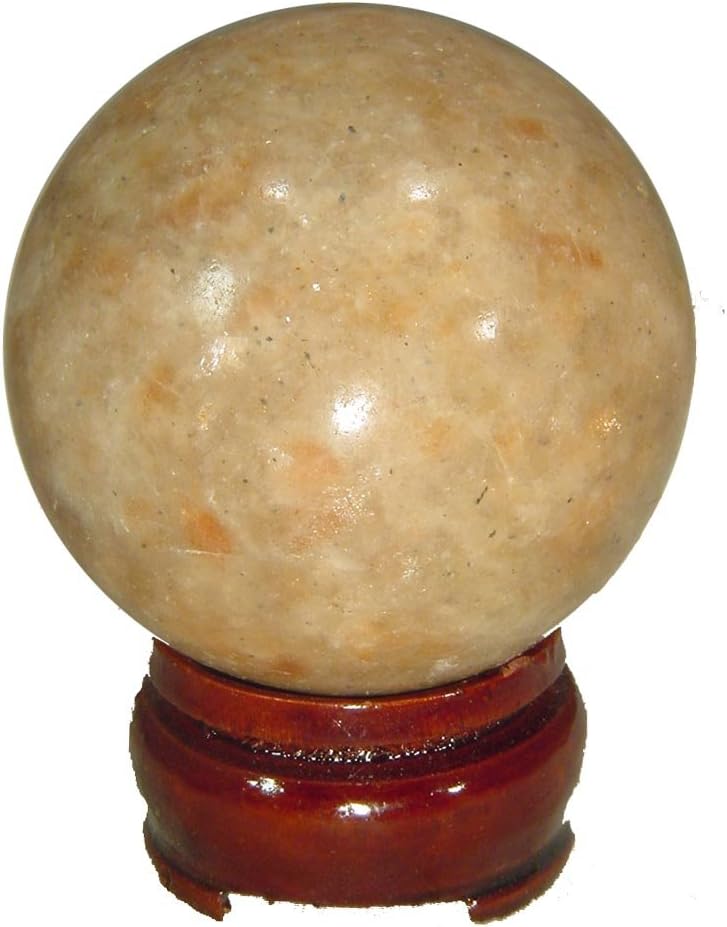 Natural Indian Sunstone 22 Inch Sphere with Stand