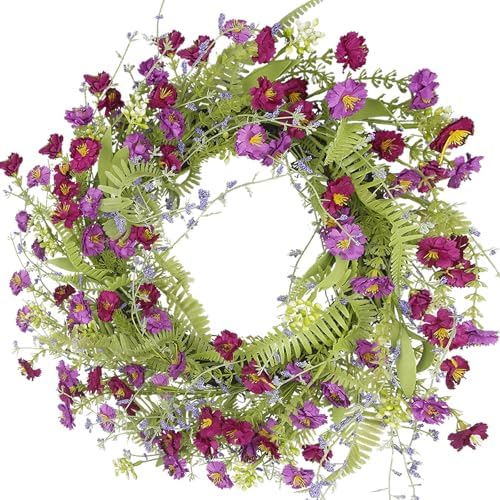 CISDUEO 20 Inch Spring Wreath for Front Door