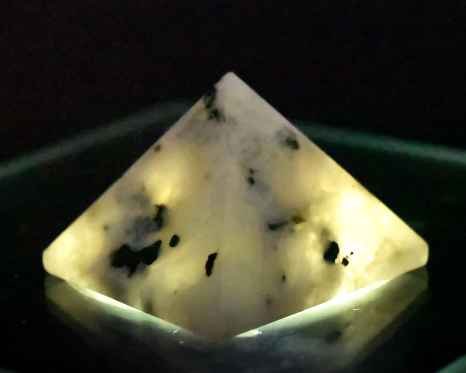 HQRP Rainbow Moonstone Pyramid Natural Decor Specimen
