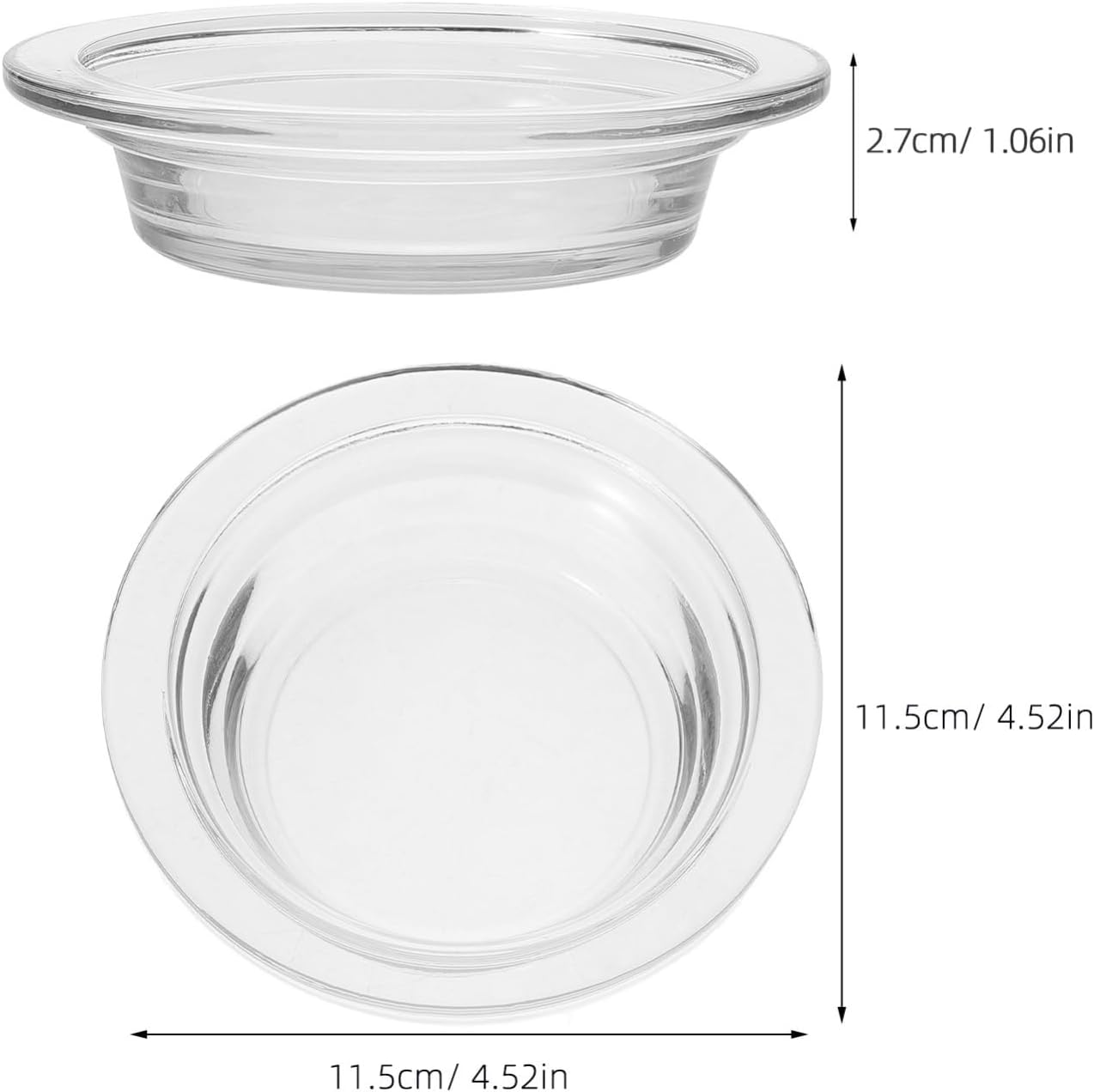 2 Pcs Replacement Wax Warmer Dish Glass Aromatherapy Essential Oil Diffuser Dishes for Home and Office