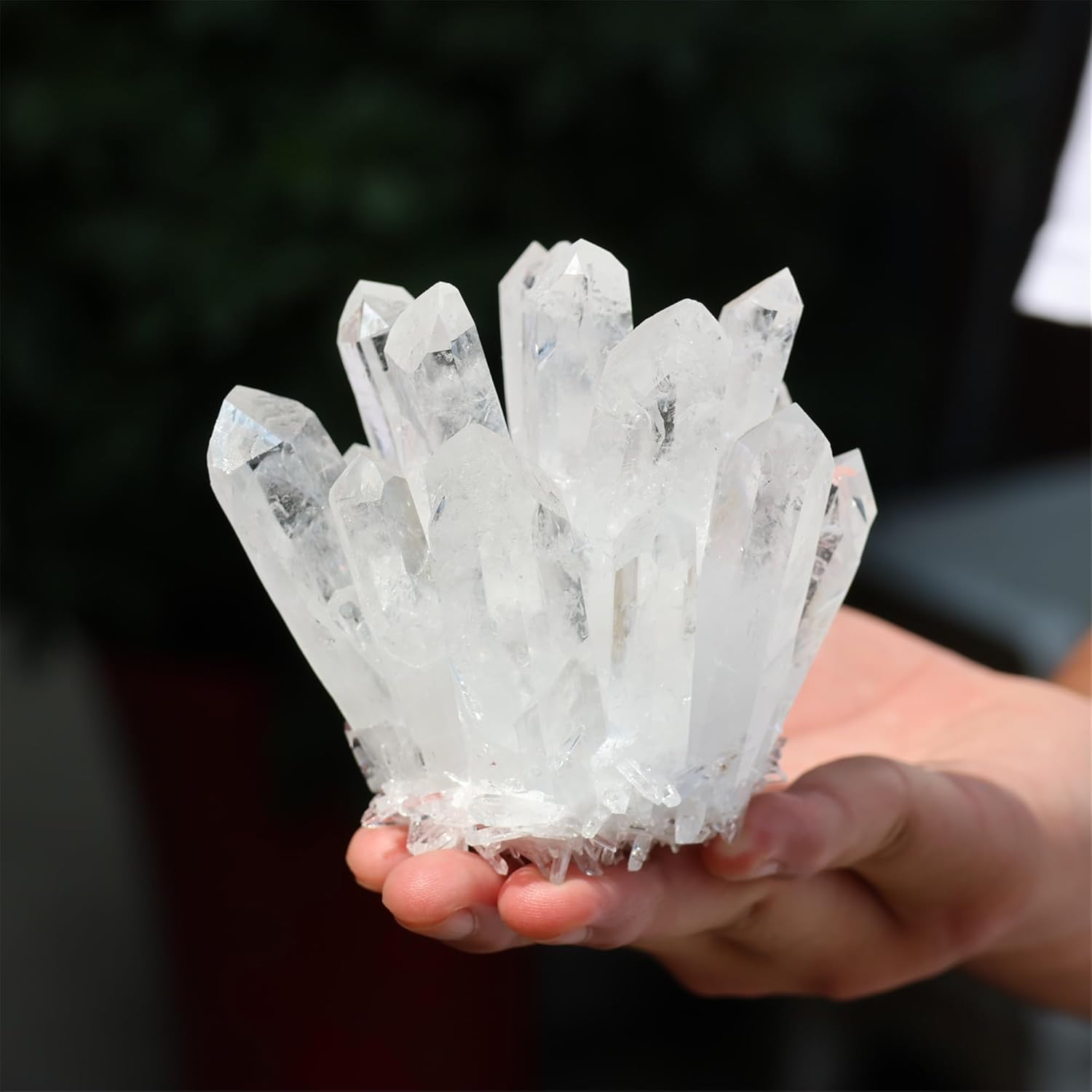 Unique Natural Clear Quartz Crystal Cluster Home Decor Specimen 300400g