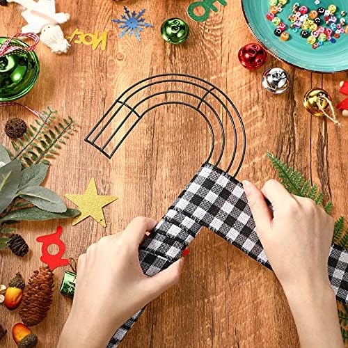 6 Piece Candy Cane Wire Wreath Frame for DIY Holiday Decoration