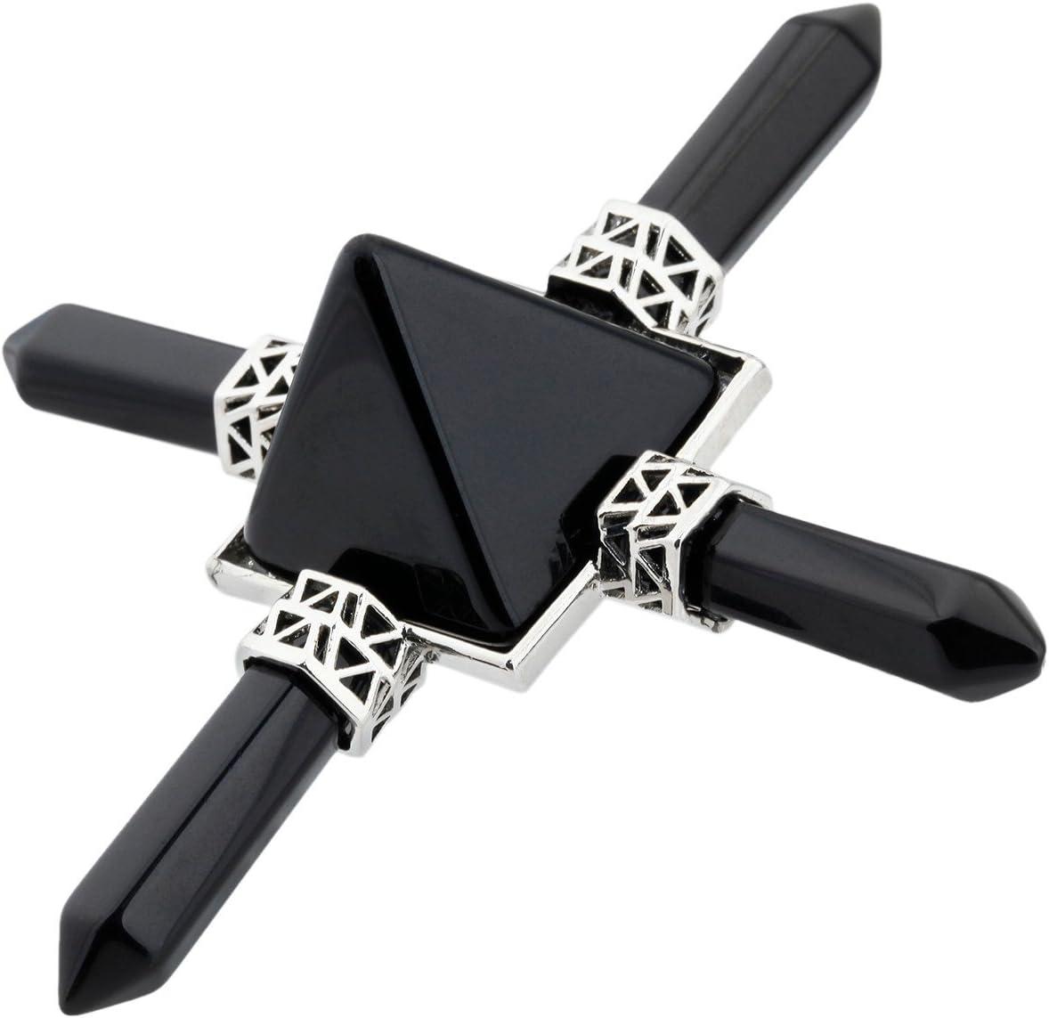 Rockcloud Pyramid Energy Generator with Black Obsidian