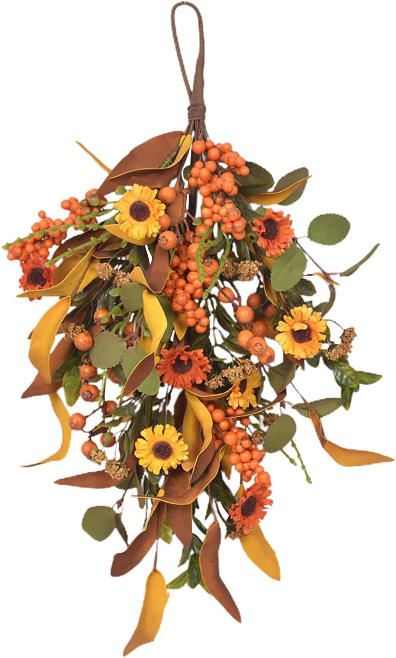197 Inch Fall Harvest Teardrop Swag Wall Hanging