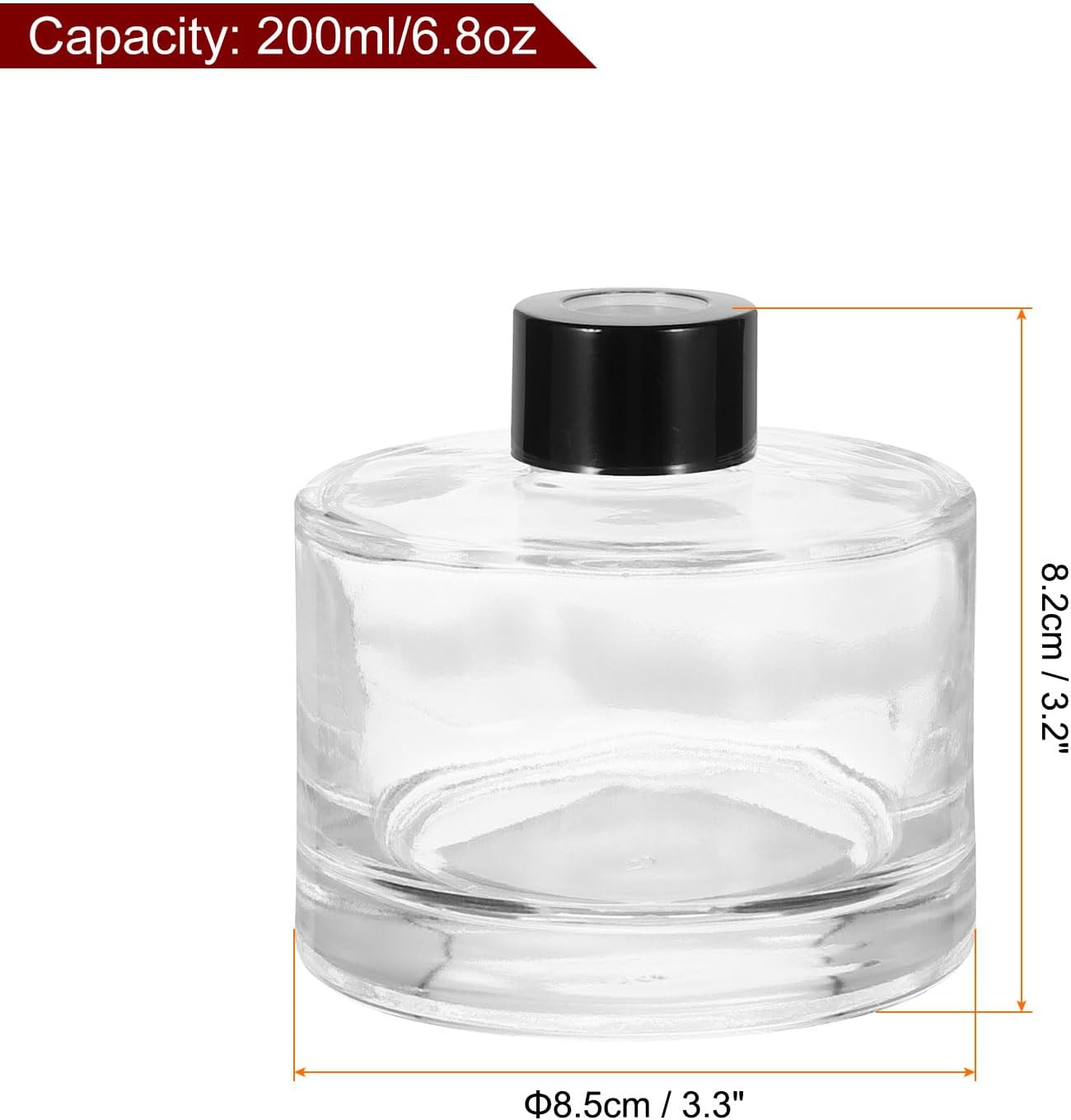 HARFINGTON 200ml Empty Glass Diffuser Bottle