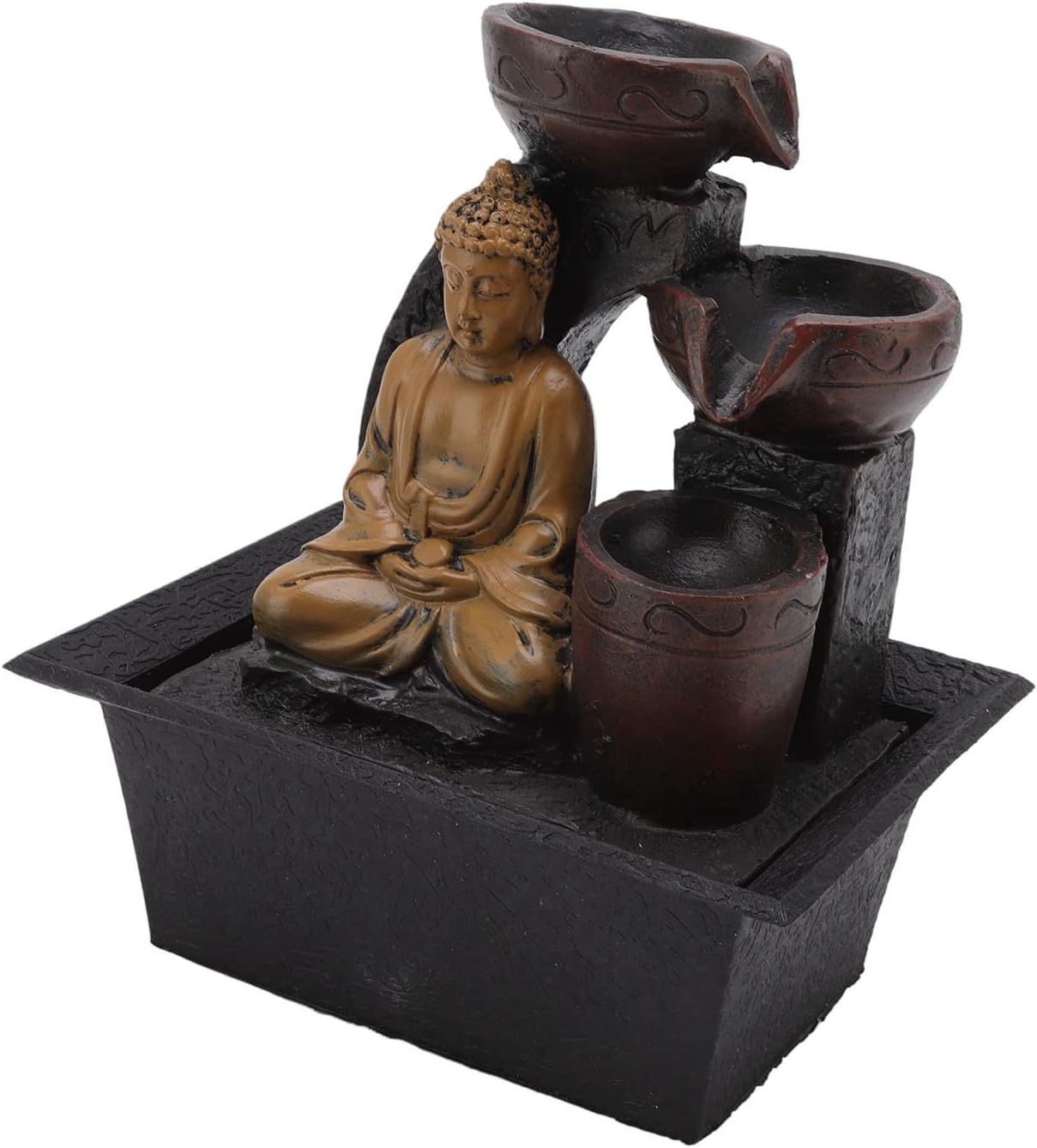 Buddha Tabletop Water Fountain with LED Lights