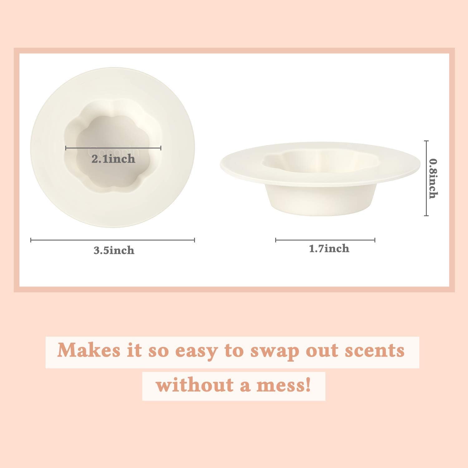 2Pcs Reusable Silicone Wax Melt Liners Leakproof for Electric Candle Warmers
