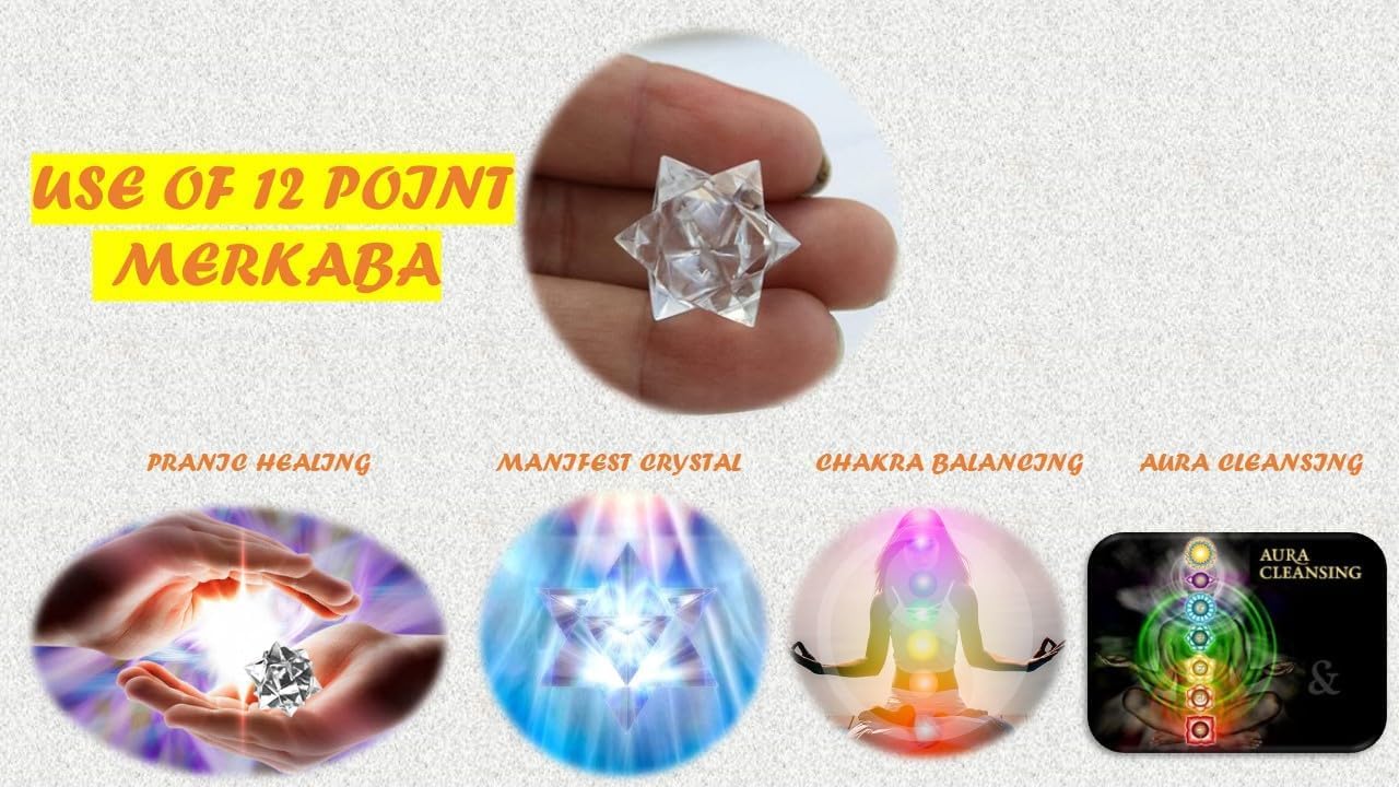 Jet Crystal Quartz Merkaba Star Healing Stone