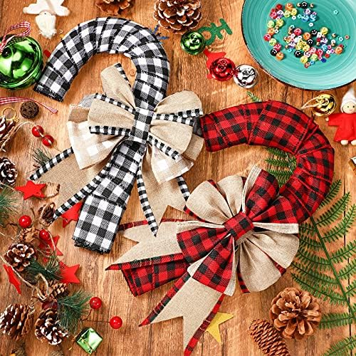 6 Piece Candy Cane Wire Wreath Frame for DIY Holiday Decoration