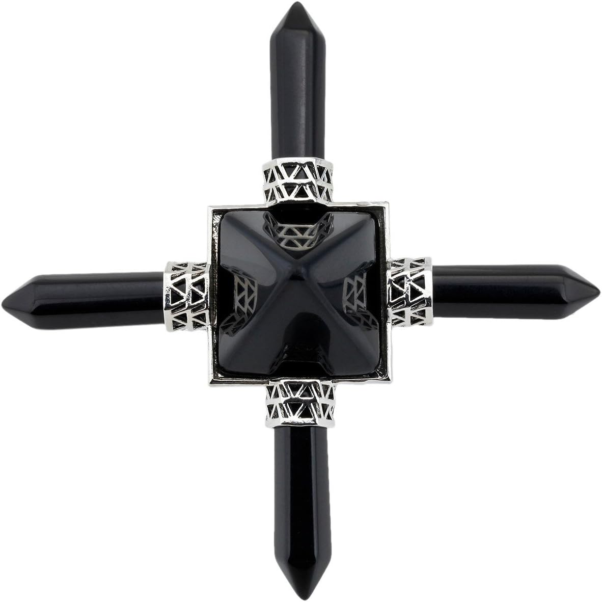 Rockcloud Pyramid Energy Generator with Black Obsidian