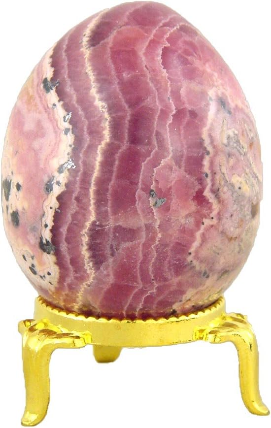Rhodochrosite Healing Egg with Stand 1