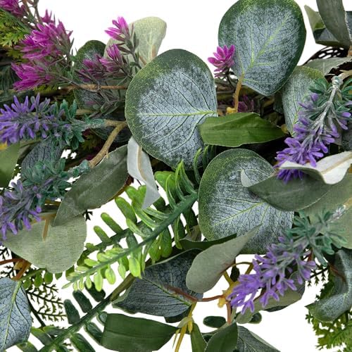 Northlight Lavender and Mixed Foliage Artificial Floral Wreath 22 Inch