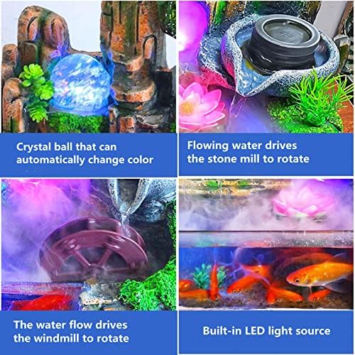 AngelcityCC Fountain Waterfall Indoor Zen Meditation LED Lamp