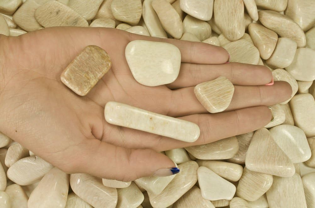 Fantasia Tumbled Feldspar A Grade Stones - 5 lbs 075 to 125 Inches