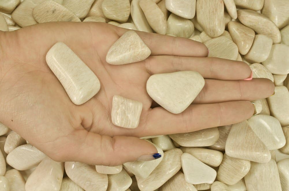 Fantasia Tumbled Feldspar A Grade Stones - 5 lbs 075 to 125 Inches